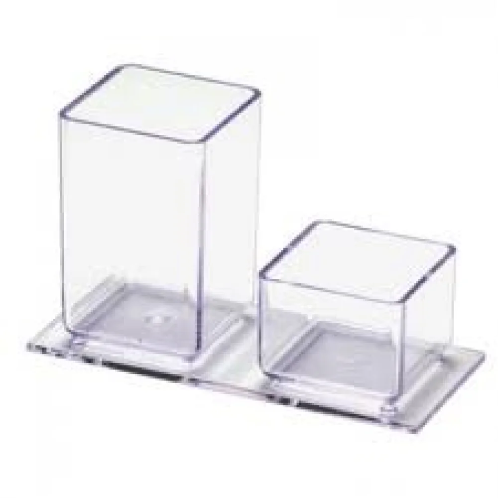 Porta Duplo Lapis/Clips Cristal Ref. 939 Acrimet