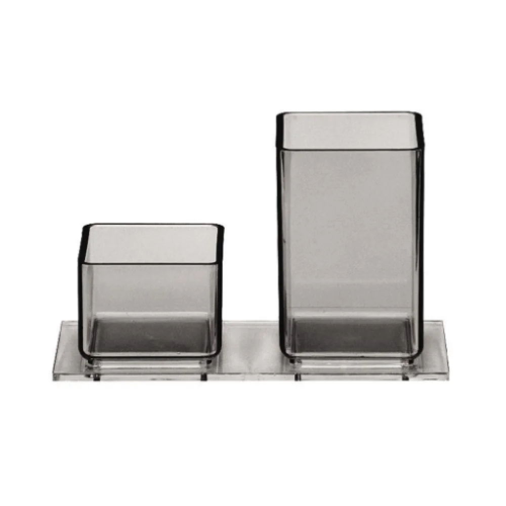 Porta Duplo Lápis/Clips Fumê Ref.939 Acrimet