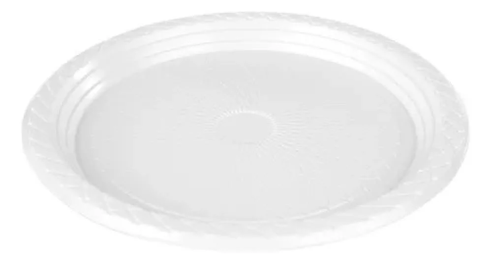 Prato Descartavel Plastico 26 CM Ps com 10 Unidades