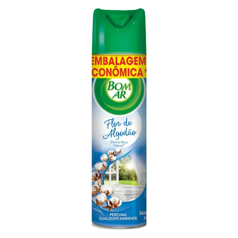 Purificador de Ar (360 Ml.) Bom Ar Flor de Algodao