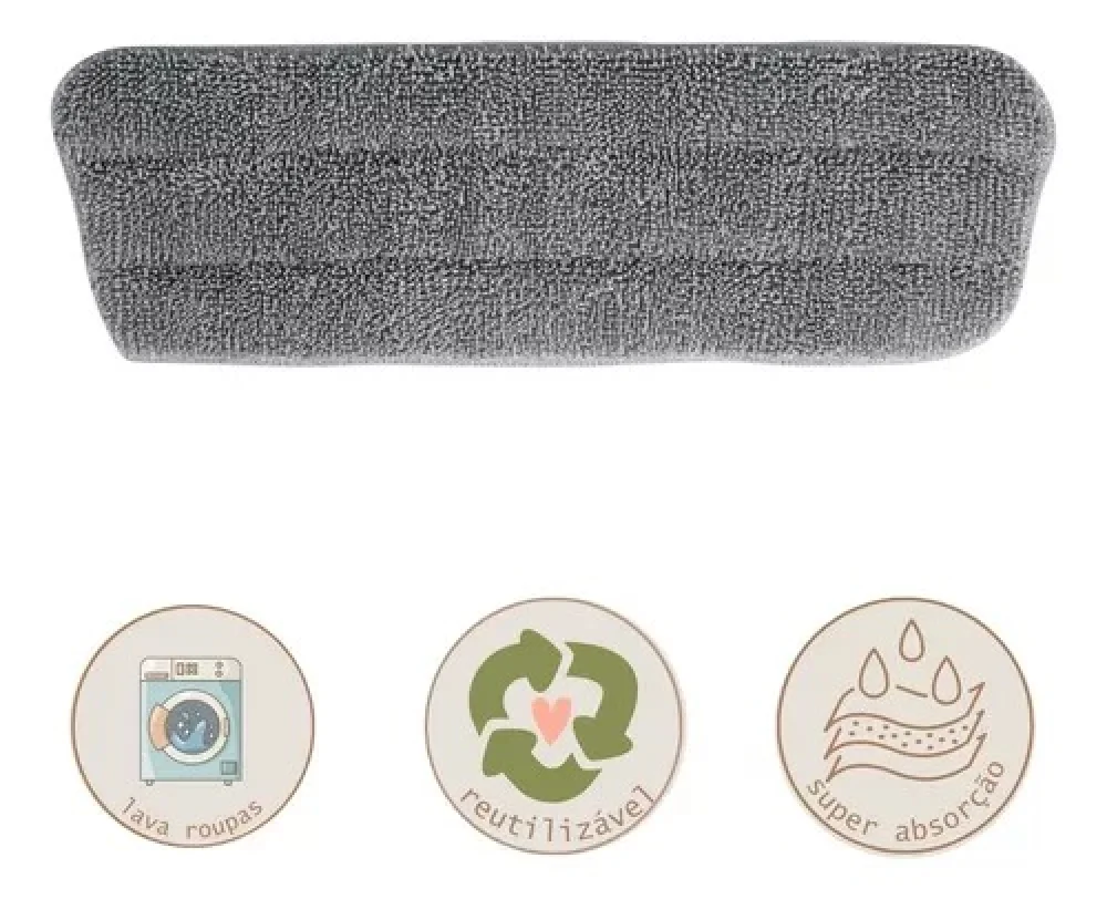 Refil Mop Spray Microfibra Lavavel Bompack