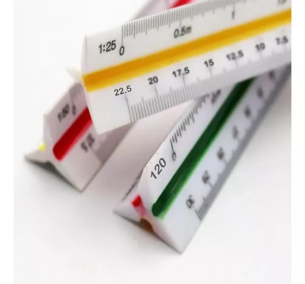 Regua Escalimetro Triangular 30 CM Numero 01