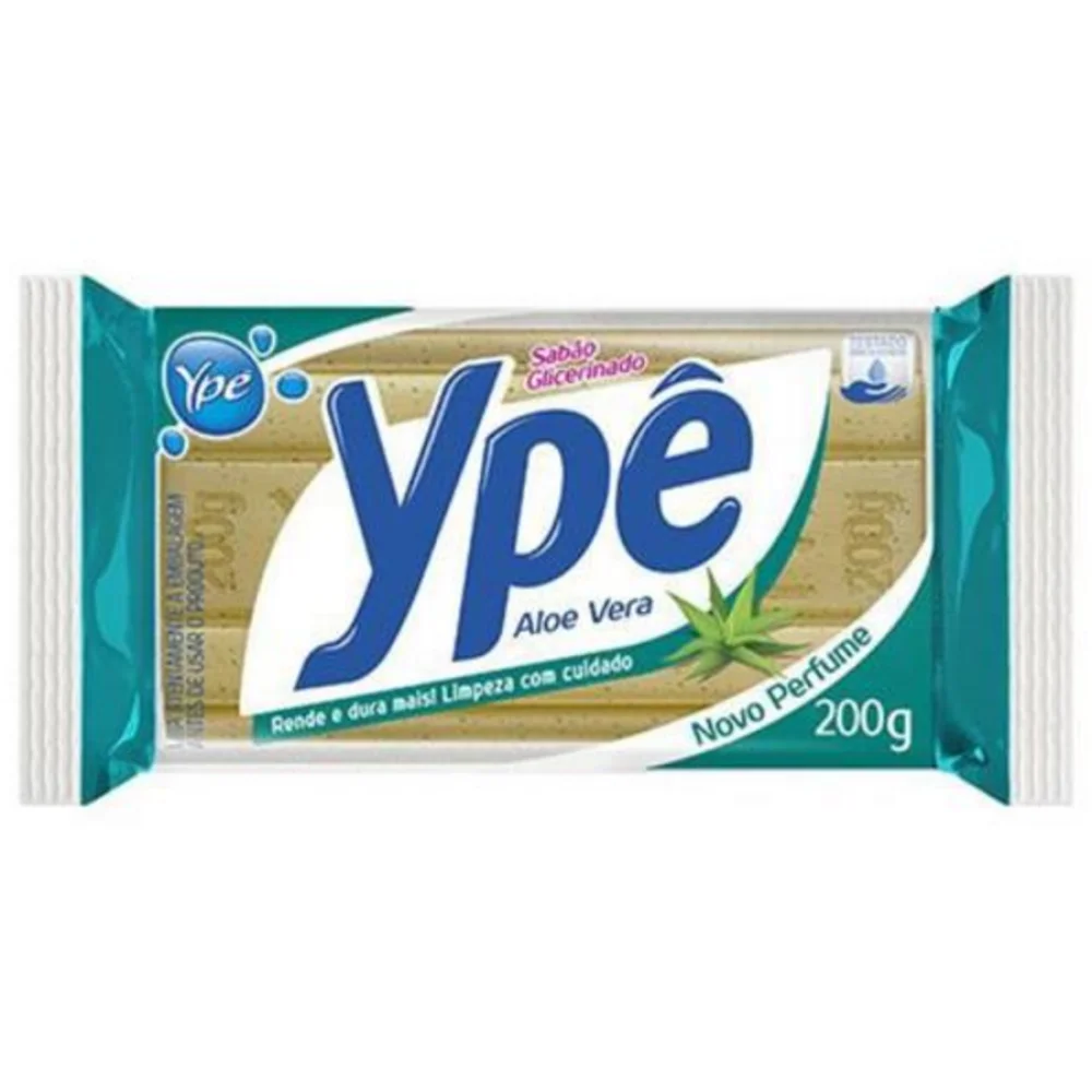 Sabão em Pedra Perfumado Aloe e Vera Ypê 200 Gramas