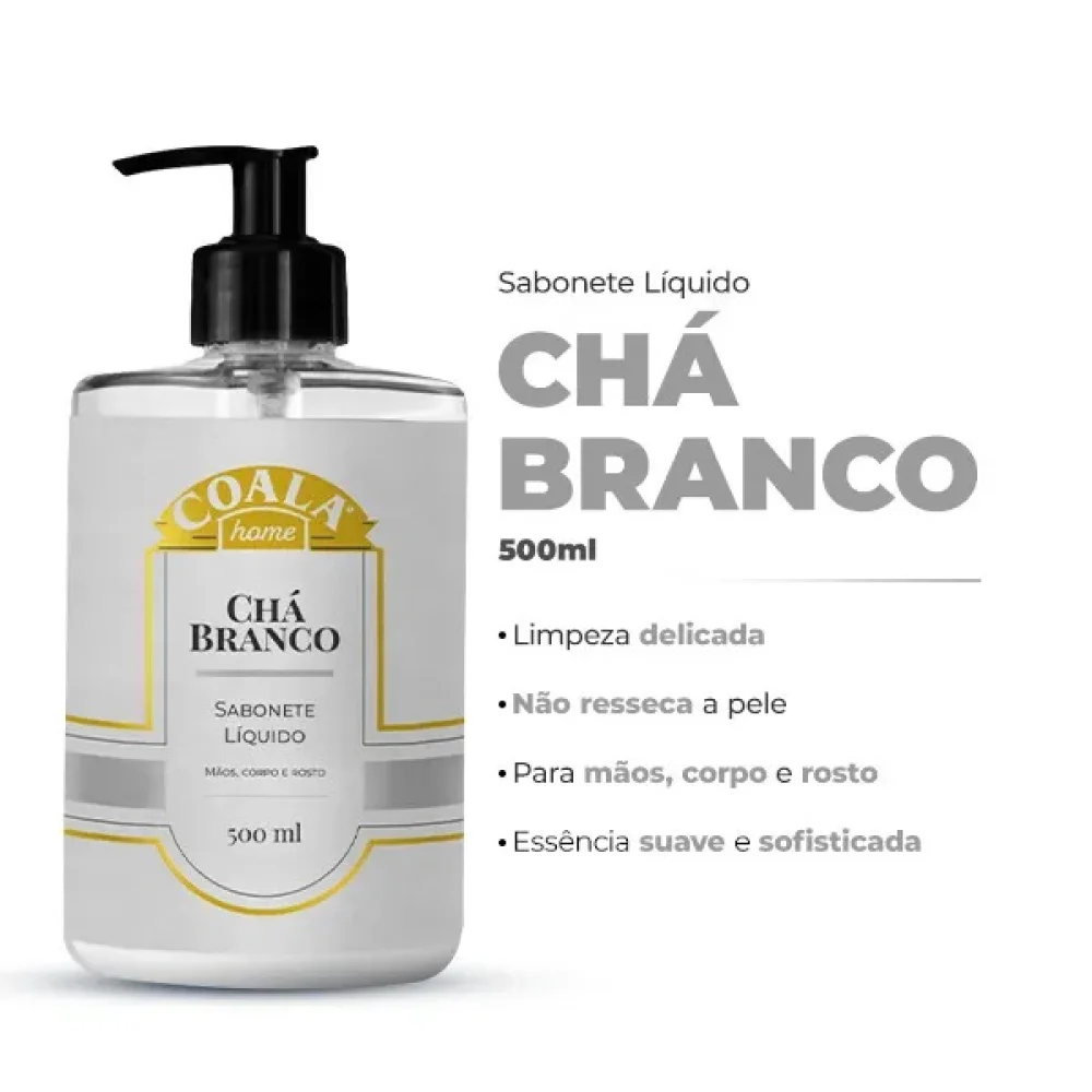 Sabonete Liquido Coala 500 ML Pump Cha Branco