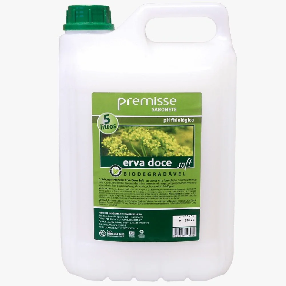 Sabonete Liquido Erva Doce Solf 5 Lts Ph Fisiol Branco Premisse