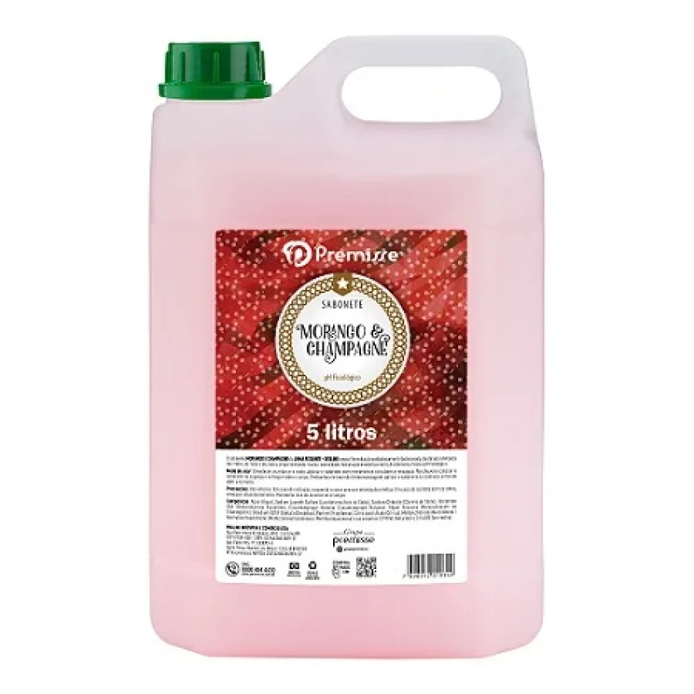 Sabonete Liquido Morango e Champagne 5 Lts Ph Fisiol. Premisse