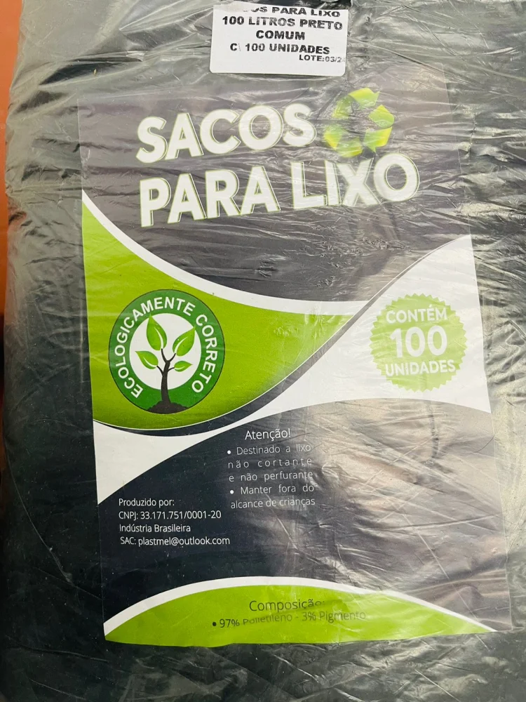 Saco de Lixo 100 Litros Leve Cento