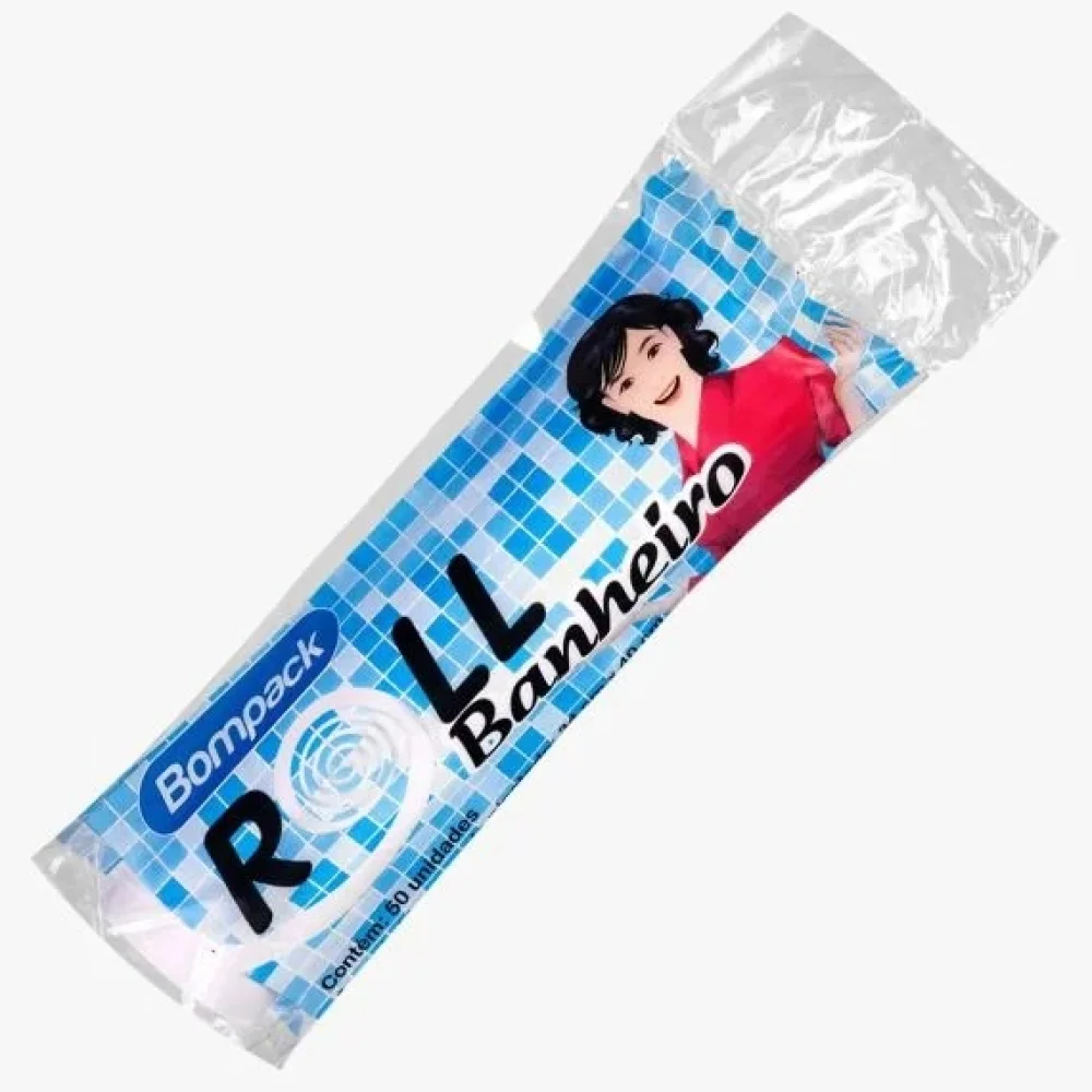 Saco de Lixo Bag Branco Banheiro 34X40 com 50 Unidades