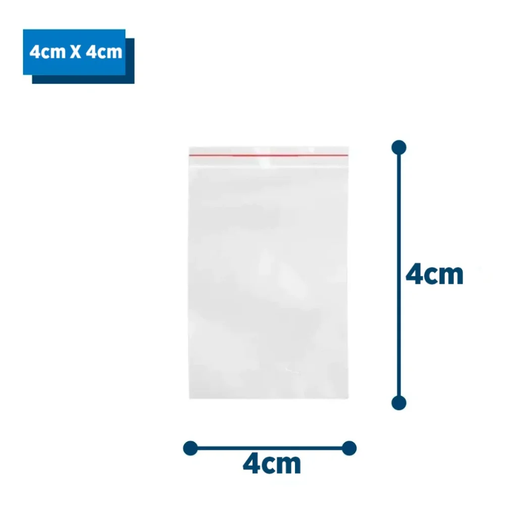 Saco Plastico Zip Nr 00 04Cm X 04Cm C/100