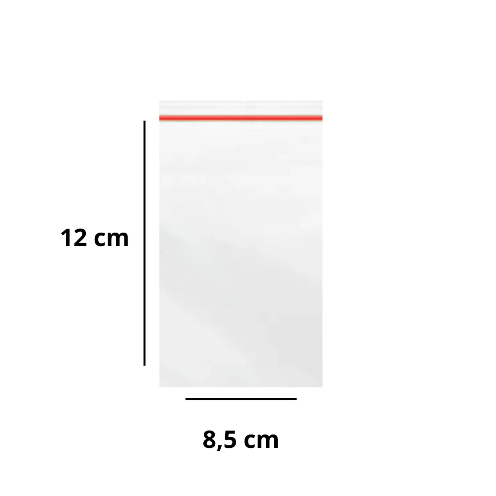 Saco Plastico Zip Nr 04 08Cm X 12Cm C/100