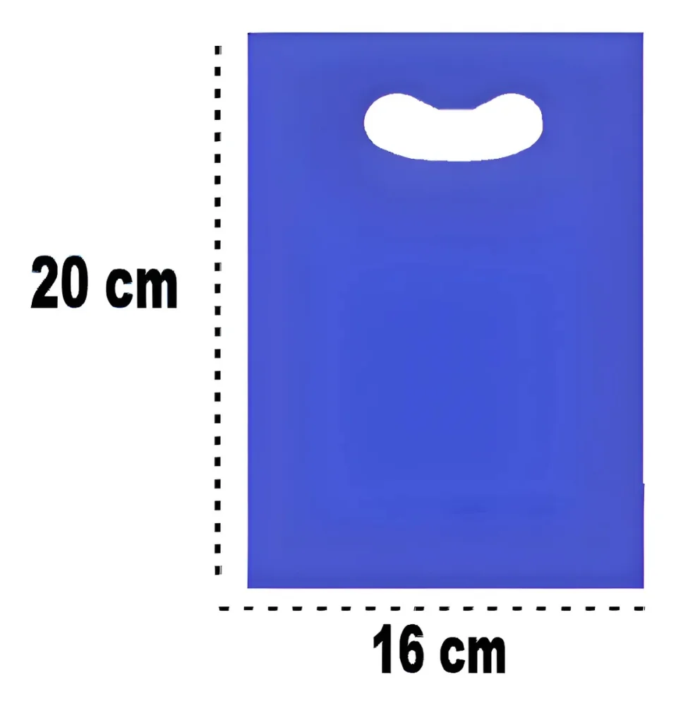 Sacolas Plasticas Presente 20X30Cm 0,15 ( 50 Unid ) Azul .