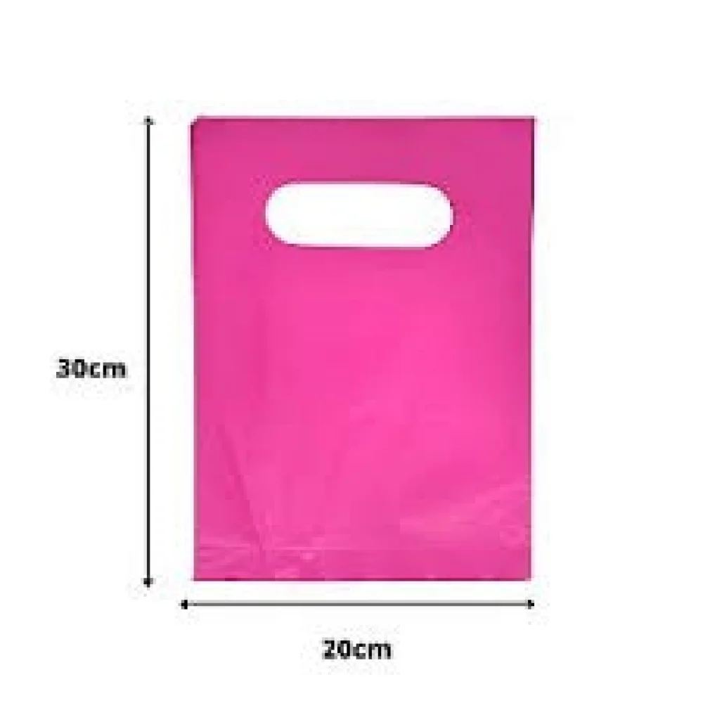 Sacolas Plasticas Presente 20X30Cm 0,15 ( 50 Unid ) Rosa