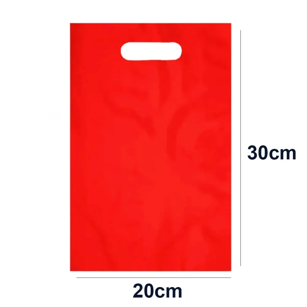 Sacolas Plasticas Presente 20X30Cm 0,15 ( 50 Unid ) Vermelha