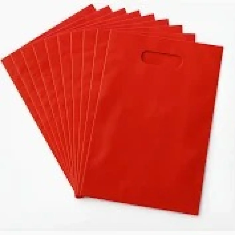 Sacolas Plasticas Presente 20X30Cm 0,15 ( 50 Unid ) Vermelha