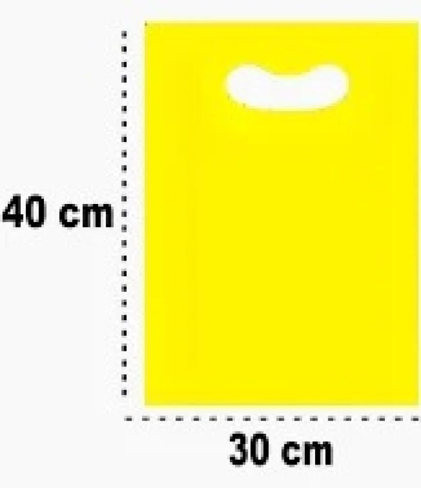 Sacolas Plasticas Presente 30X40Cm 0,15 ( 25 Unid ) Amarelo