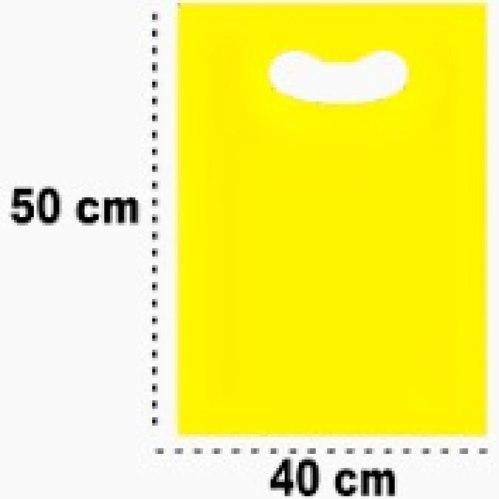 Sacolas Plasticas Presente 40X50Cm 0,15 ( 25 Unid ) Amarela