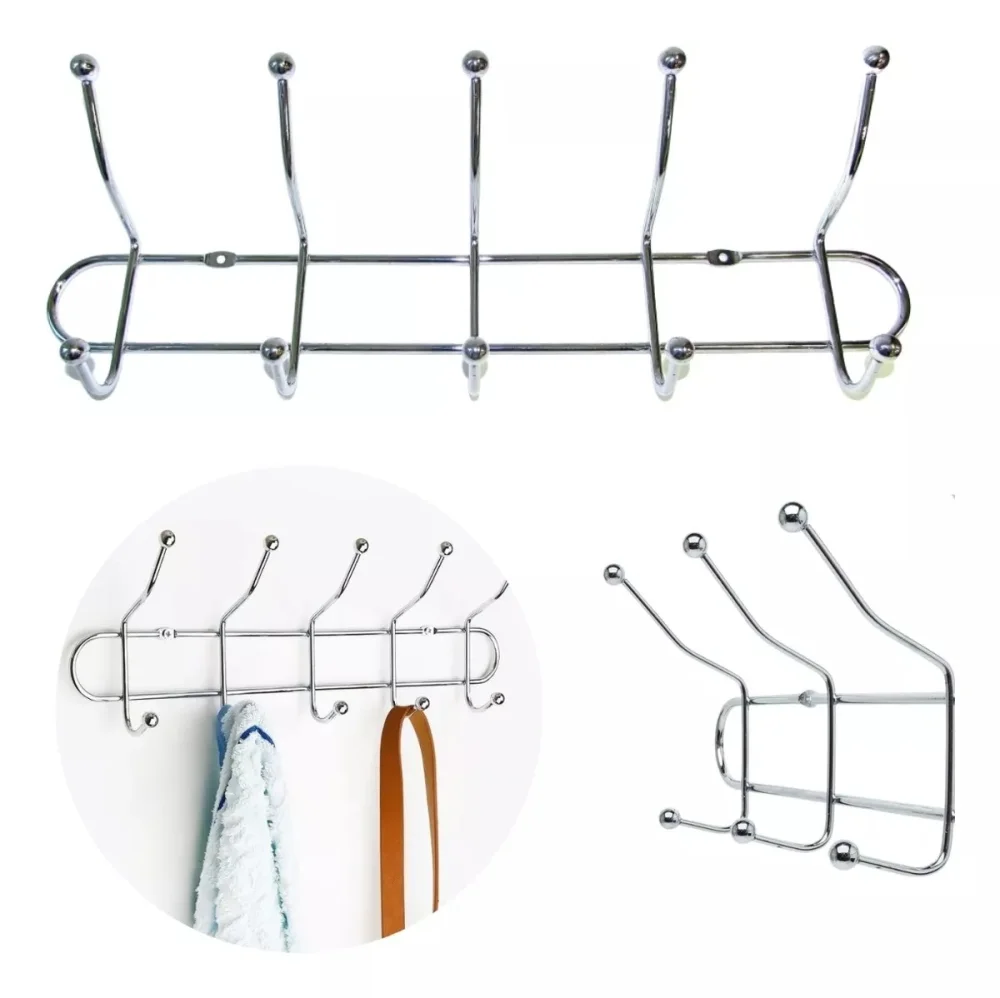 Suporte Aco Inoxidavel com 10 Ganchos de Utilidades