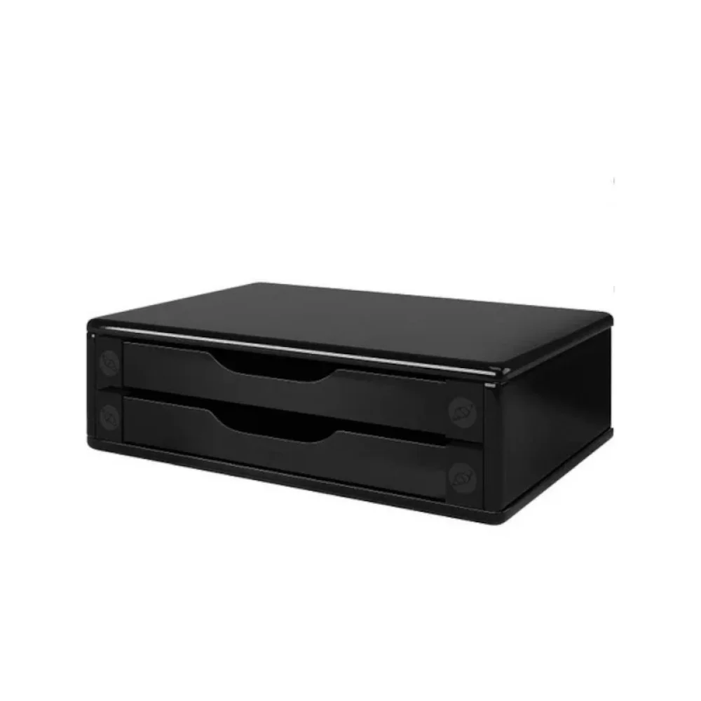 Suporte para Monitor com Organizador 2 Gavetas Preto Souza