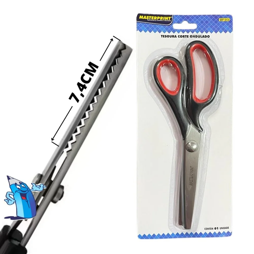 Tesoura 22,5 CM para Picotar Cabo Emborrachado Mp 513