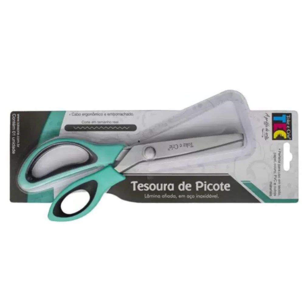 Tesoura 24,5 CM para Picotar Cabo Emborrachado Saldo