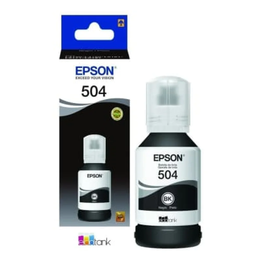 Tinta Epson T504120 Ecotan Preto Refil 127Ml