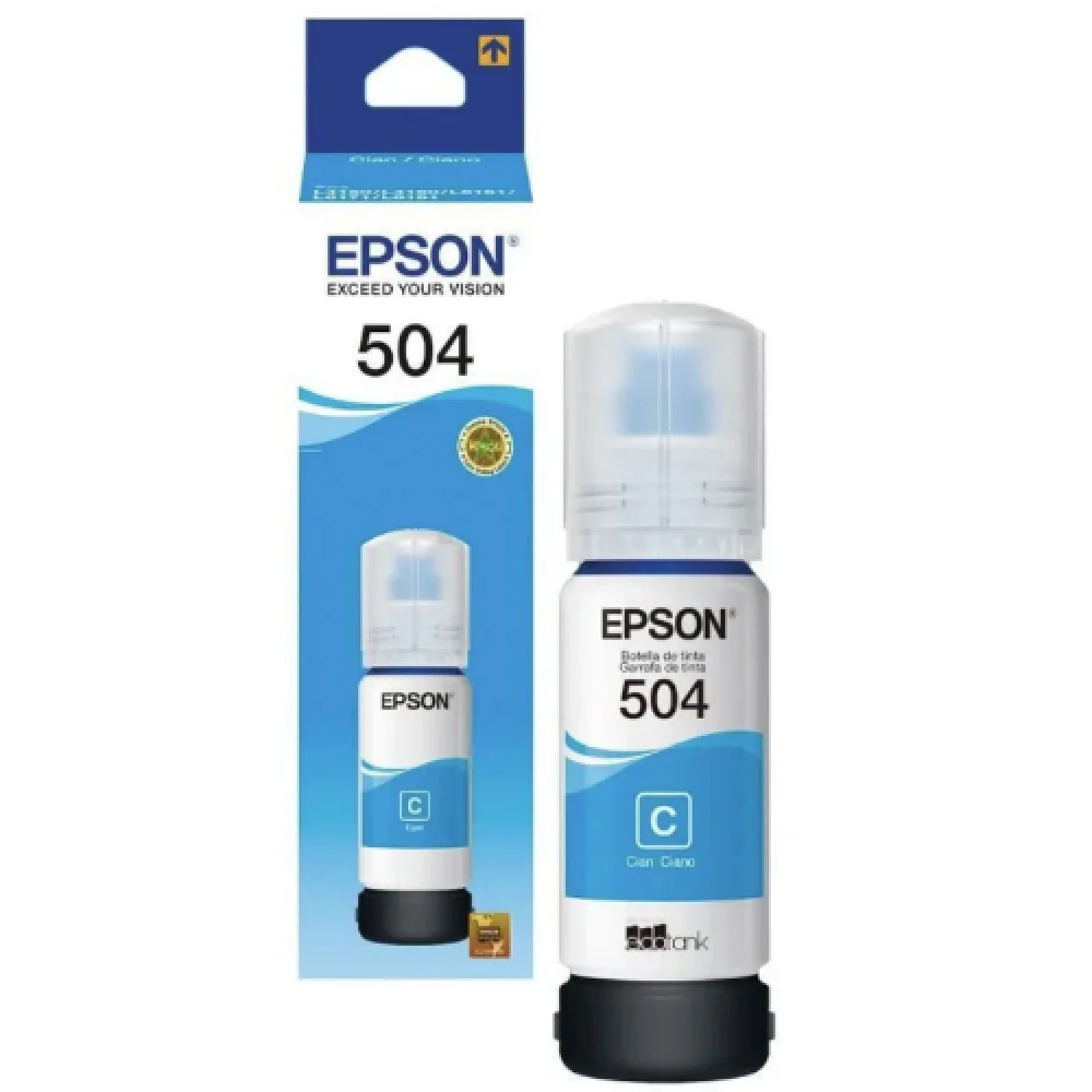 Tinta Epson T504220 Ecotan Cyan Refil 70Ml.