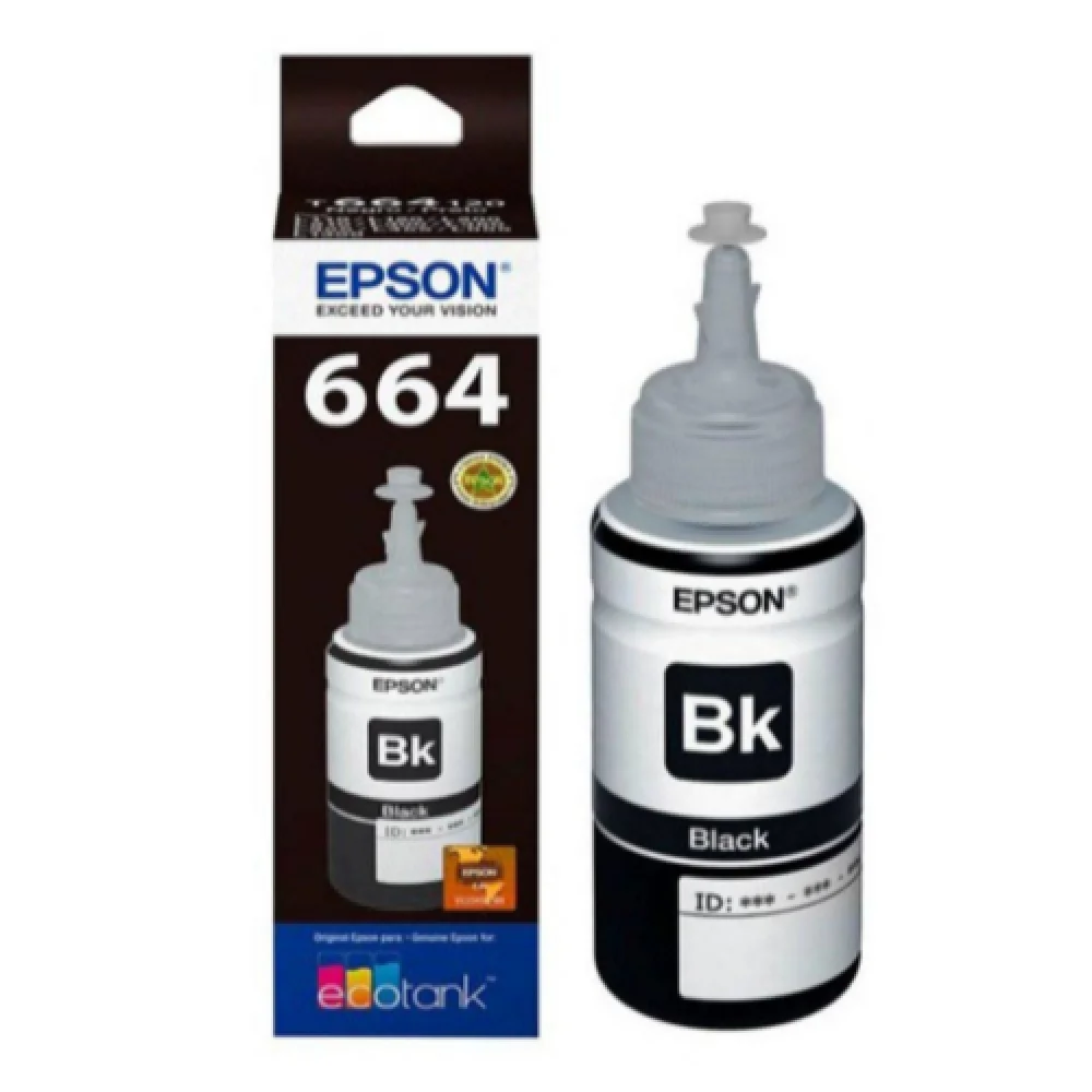 Tinta Epson T664120 Ecotan Preta Refil 70 ML