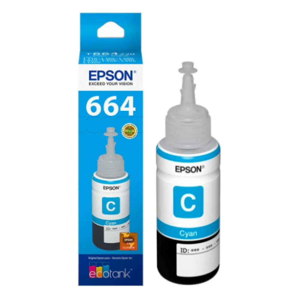 Tinta Epson T664220 Ecotan Cyan Refil 70 ML