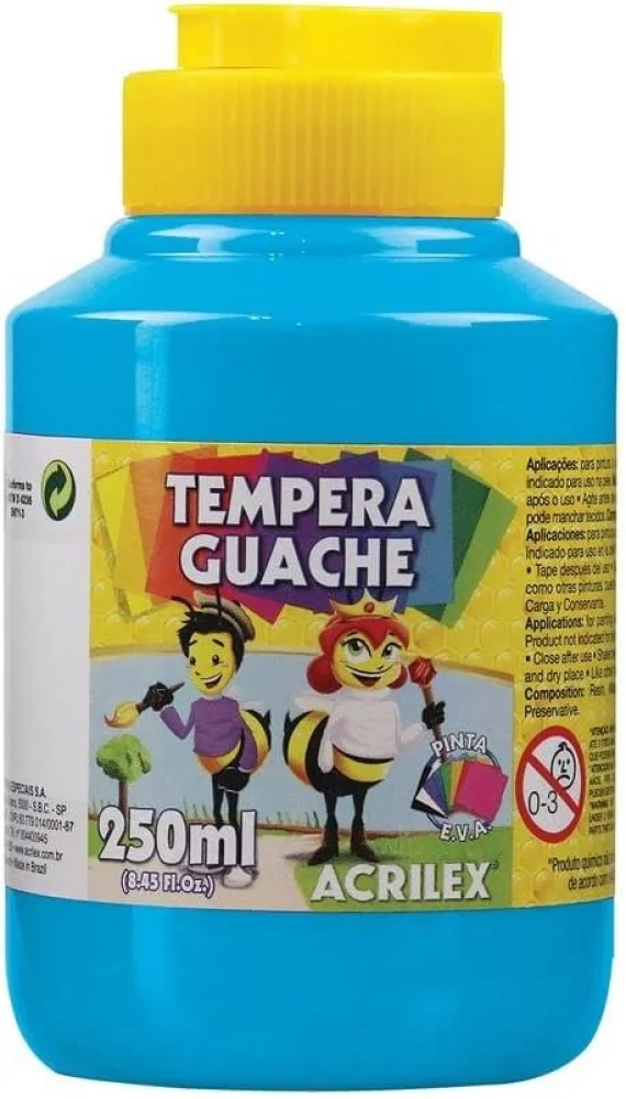Tinta Guache 250 ML Azul Celeste Acrilex