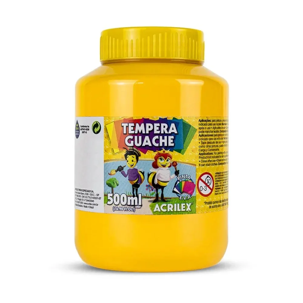 Tinta Guache 500 ML Amarelo Ouro Acrilex