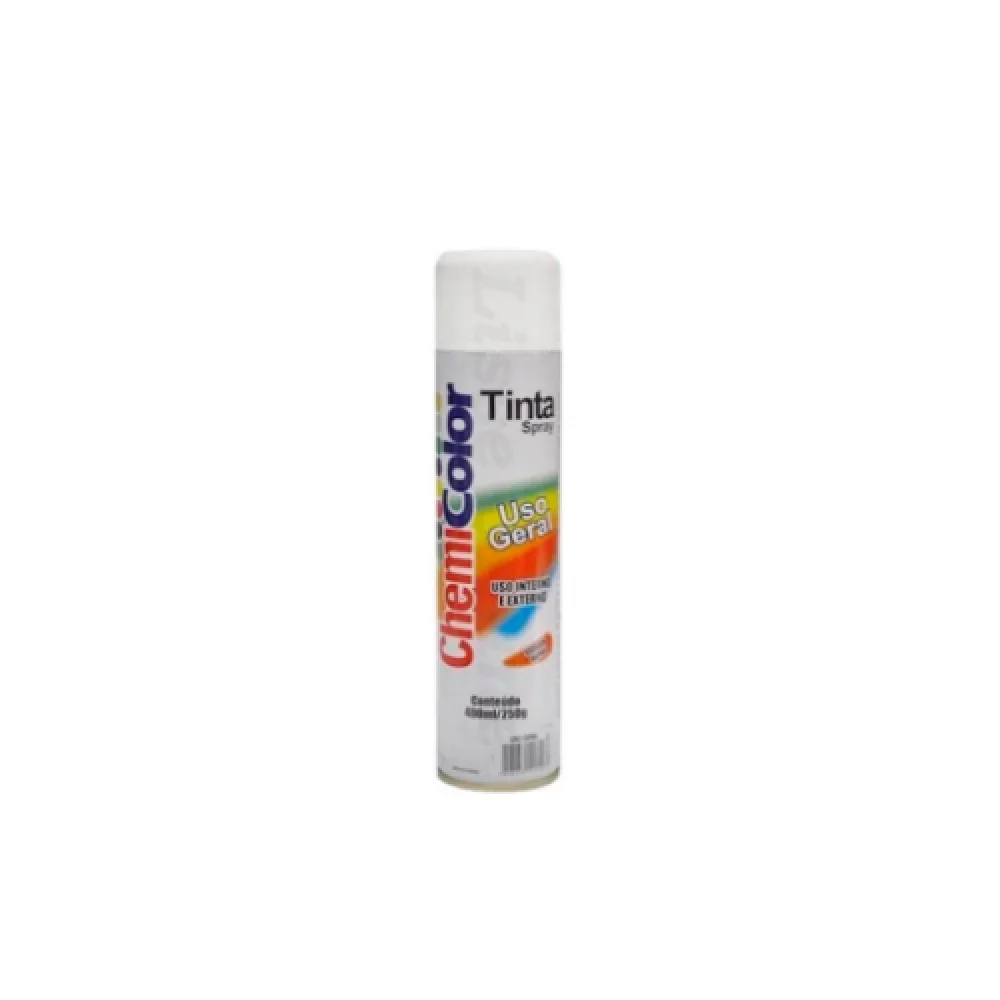 Tinta Spray Branco Brilhante 400Ml. Chemicolor