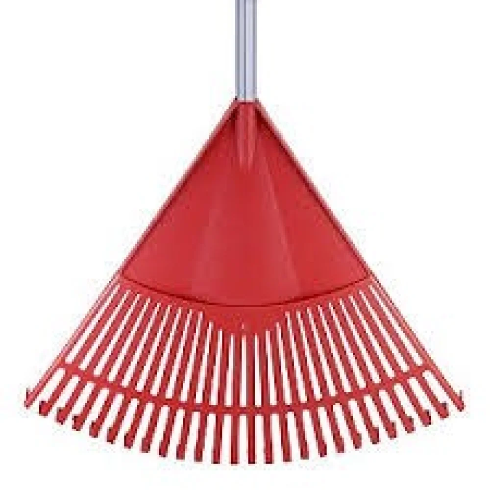 Vassoura Plastica P/ Jardim C/ 22 Dentes