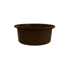 Bacia Redonda Canelada 40 Litros 48cm x 23cm Marrom