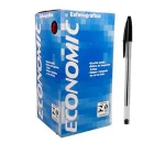 Caneta Esferográfica Economic Escrita Media Preta Compactor