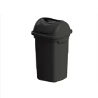 Cesto Basculante Vai e Volta 30 Litros Preto Plasvale