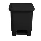 Cesto de Lixo 15 Litros Quadrado Preto Com Pedal Larplast