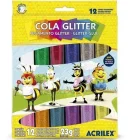 Cola C/Gliter 23 Grs Colorida C/ 12 Unid. Acrilex