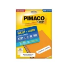 ETIQUETA LASER JET 6281 PIMACO 25,4 MM X 101,6 MM C/25 FLS - 