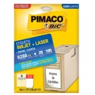 Etiqueta laser Jet 6288 Pimaco Pacote C/ 25 Fls