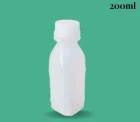Frasco 200 Ml. com Tampa Leitoso Transparente