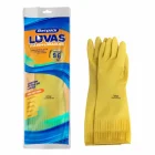 Luva de Borracha Amarela Grande Ranhadura 38 CM Comprimento