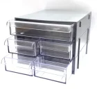 Organizador multiuso acrilico cg 305 3 modulo mais 5 gavetas