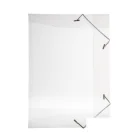 Pasta Aba Elástico PVC 1/2 Oficio S/Lombada Cristal Polibras