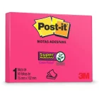 Recado Post It 657 76 x 102 Rosa 90 Folhas 3M.