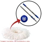 REFIL ESFREGAO MOP LIMPEZA MICRO FIBRA BOMPACK BRANCO