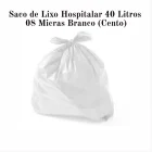 SACO DE LIXO HOSPITAL 40 LITROS LEVE BRANCO ( CENTO )