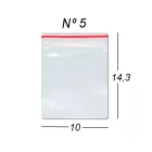 SACO PLASTICO ZIP NR 05 10CM X 14CM C/100