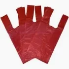 Sacolas Plasticas Alca Camiseta 32X40Cm ( Cento ) Vermelho