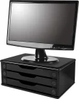 Suporte P/ Monitor C/ 03 Gavetas Preto