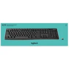 Teclado S/Fio Wireless K270 Preto/Prata Logitech